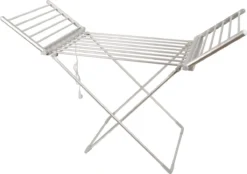 Silvergear® Elektrisch Droogrek Met Verwarming - Snel Drogend Wasrek Met 20 Verwarmde Buizen - 45 Graden - Kind- En Diervriendelijk -Schoonmaakmiddelen 1200x845