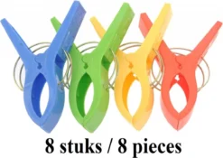 Merkloos 8x Strandlaken Anti Windknijpers Voor Op Strandstoel -Schoonmaakmiddelen 1200x852