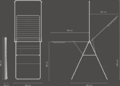 Brabantia HangOn Droogrek Inklapbaar - 25 Meter - Met Stang - Matt Black -Schoonmaakmiddelen 1200x855 3