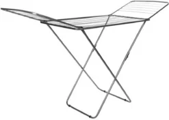 In Round Inklapbaar Droogrek – 18m Drooglengte – Wasrek – Grijs