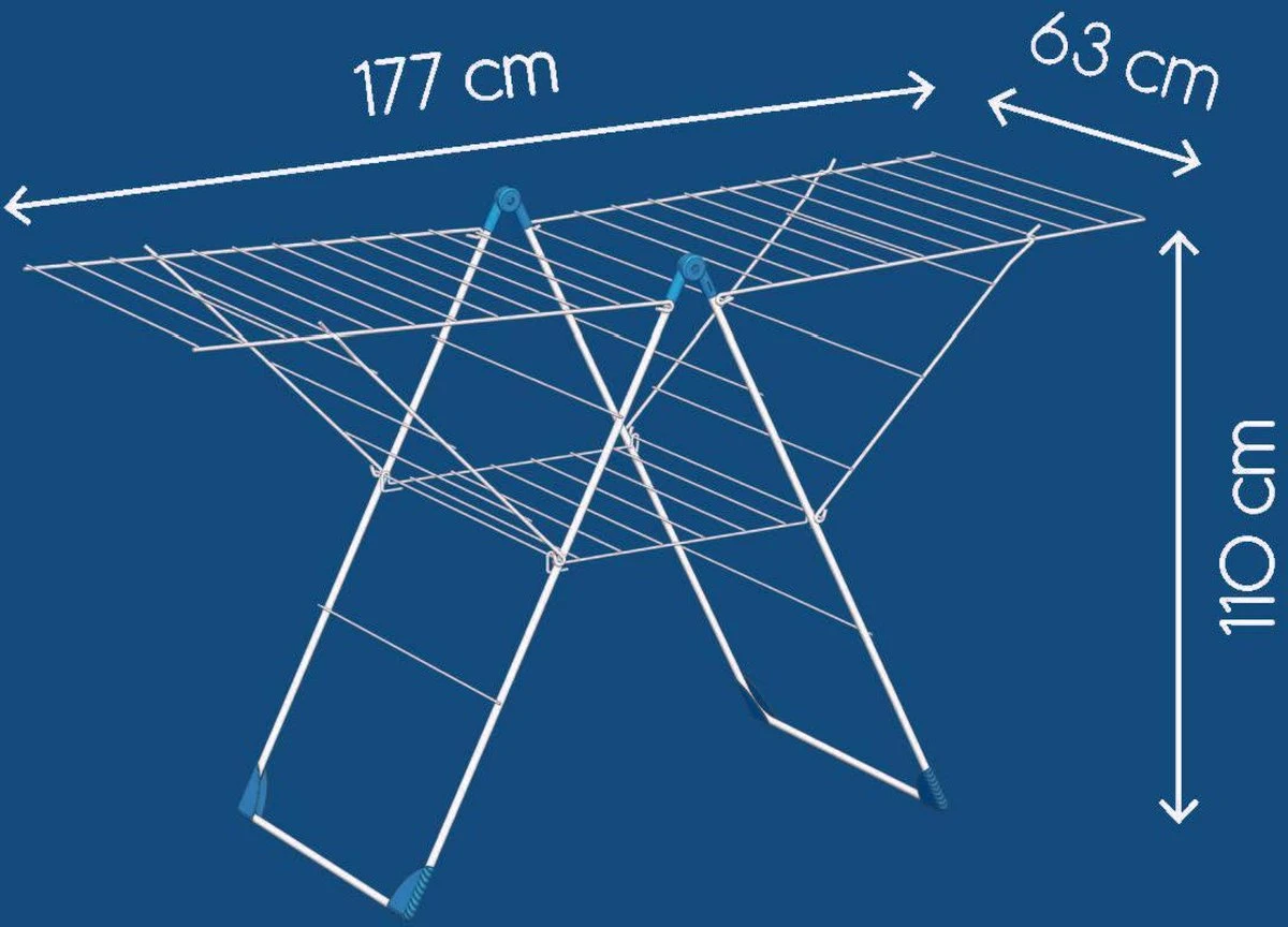Tomado - Droogrek Vento - 30 Meter Drooglengte - Zwart - 5 Jaar Garantie - Vleugels In Hoogte Verstelbaar 4 Tomado - Droogrek Vento - 30 Meter Drooglengte - Zwart - 5 Jaar Garantie - Vleugels In Hoogte Verstelbaar - Afbeelding 4