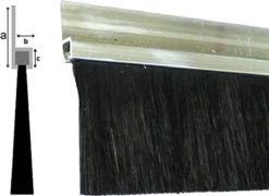 Merkloos Deurborstel - Stripborstel - Afdichting Met Borstel - 100 Cm - Met Installatie Gaten -aluminium -isolatiestrip - Afdichtstrip - Deurstrip -Schoonmaakmiddelen 1200x875 1
