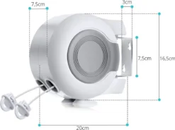 Proud Essentials Waslijn Uittrekbaar - Uittrekbare Waslijn - Waslijndraad Voor Binnen & Buiten - 26 Meter - Drooglijn - Alternatief Wasrek -Schoonmaakmiddelen 1200x894
