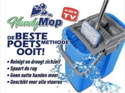 Handy Mop - Dweilsysteem - Vloerwisser - Emmer Met Wringer - Blauw -Schoonmaakmiddelen 1200x896 1