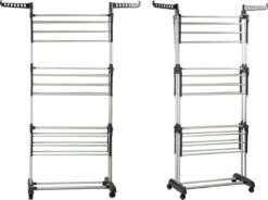 Alora Droogtoren - Kleding Droogrek - Inklapbaar - Inclusief Wielen - Droogtoren Met Wieltjes - 20m Drooglengte