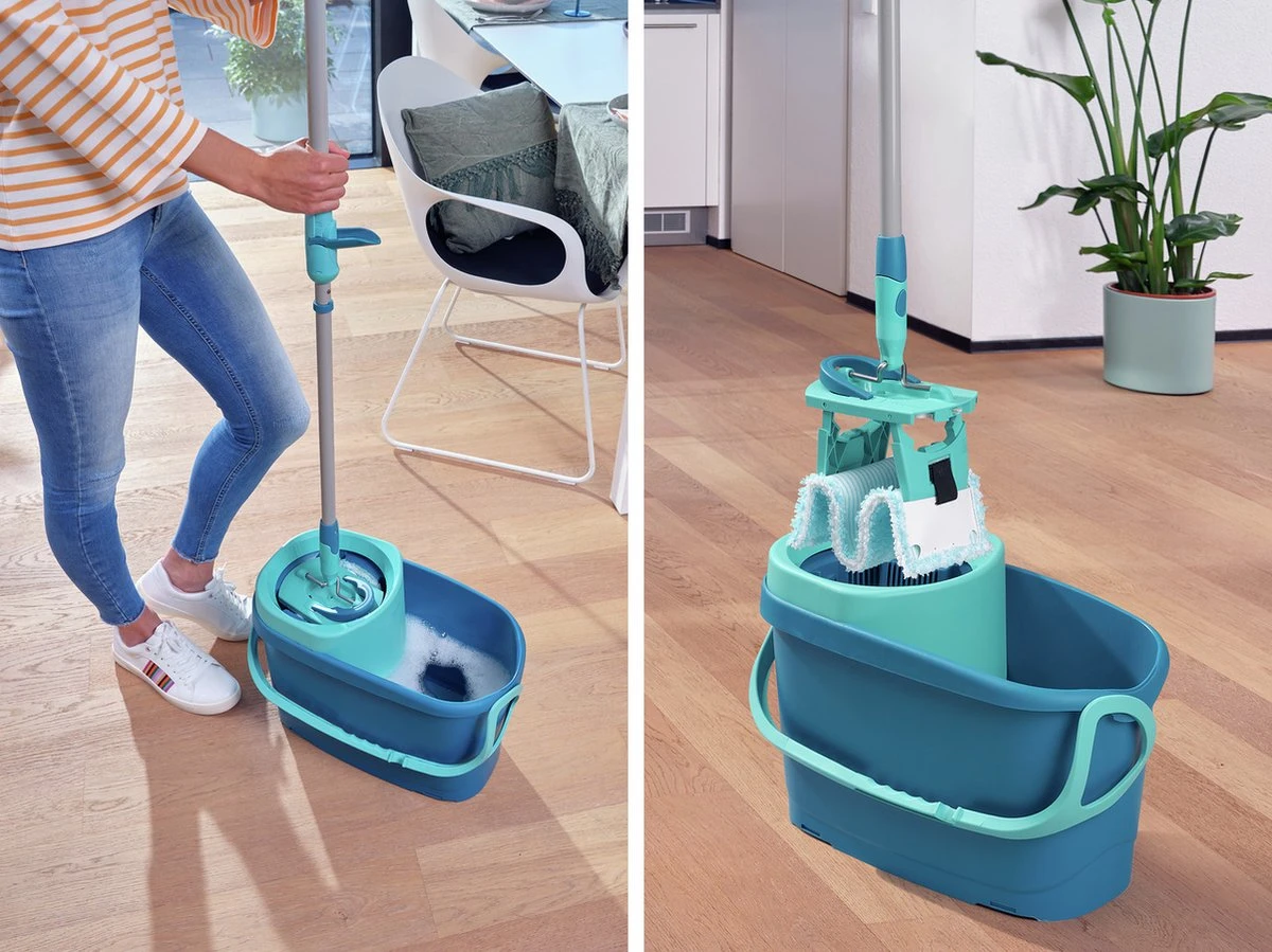 Leifheit Clean Twist M Vloerwisser Ergo Mobiel - Dweil Set Compleet Systeem Met Wieltjes - 33 Cm - 6 Liter 2 Leifheit Clean Twist M Vloerwisser Ergo Mobiel - Dweil Set Compleet Systeem Met Wieltjes - 33 Cm - 6 Liter - Afbeelding 2