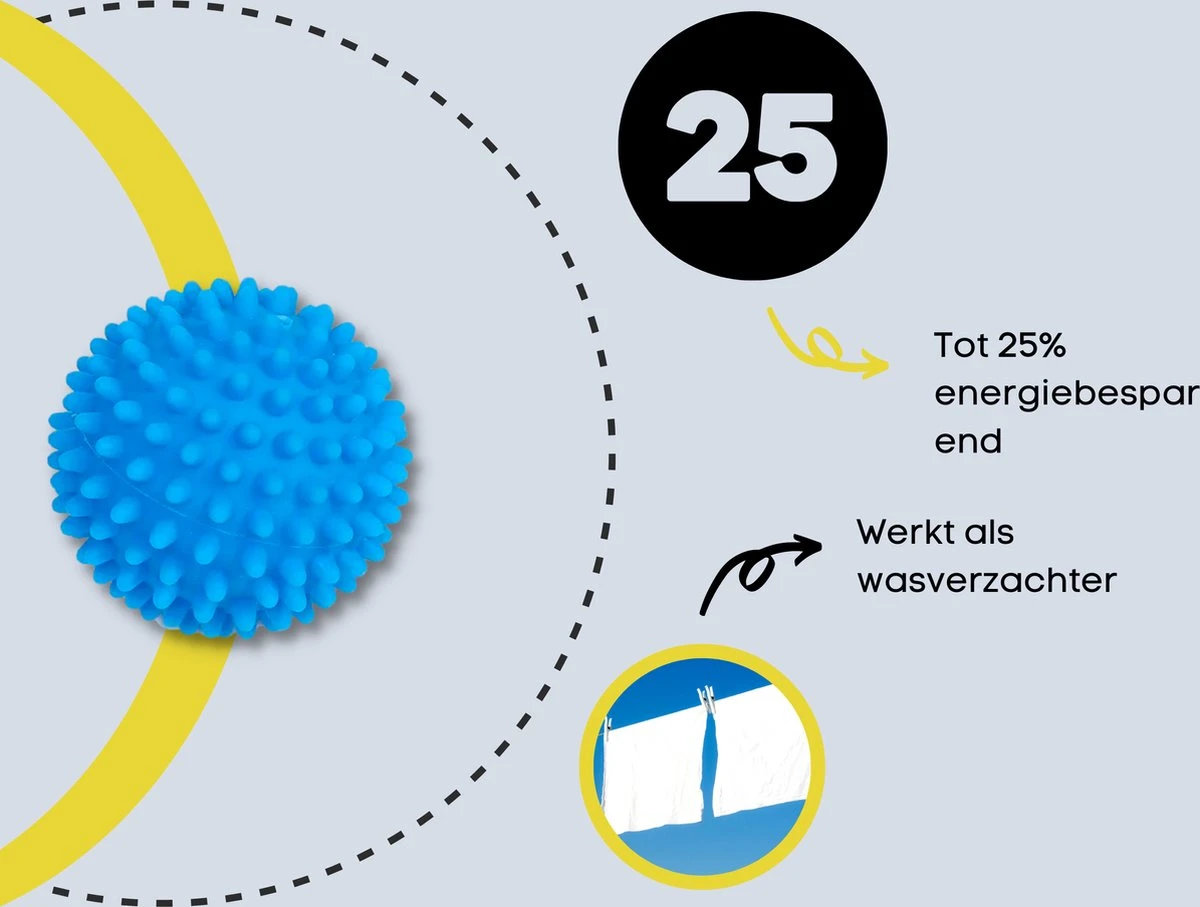 Merkloos 4x Wasdrogerballen - Drogerballen - Wasdroger Droogballen – Wasbol – Was Bal - Wasballen – Wasdroger - Ballen 3 Merkloos 4x Wasdrogerballen - Drogerballen - Wasdroger Droogballen – Wasbol – Was Bal - Wasballen – Wasdroger - Ballen - Afbeelding 3