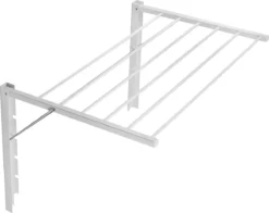 Merkloos Droogrek - Opklapbare Badkamerdroger Aan De Muur Gemonteerd - 80 Cm Wit