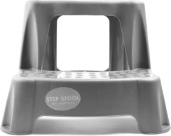 Grijs Kinderkrukje/opstapje Met 2 Treden 35 Cm - Keuken/badkamer Krukjes/opstapjes Voor Kinderen -Schoonmaakmiddelen 1200x955 1