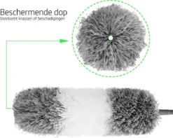 Vannons - Plumeau - Ragebol - Plumeau Uitschuifbaar Tot 245 Cm - Met Telescoopsteel - Wasbaar Microvezel - Grijs Wit -Schoonmaakmiddelen 1200x958 1