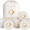 LuxerLiving Wasbol Set Van 6 - Droogt Tot 30% Sneller - Wasverzachter - Droger Ballen - Dryer Balls - Ecologisch - 100% Wol