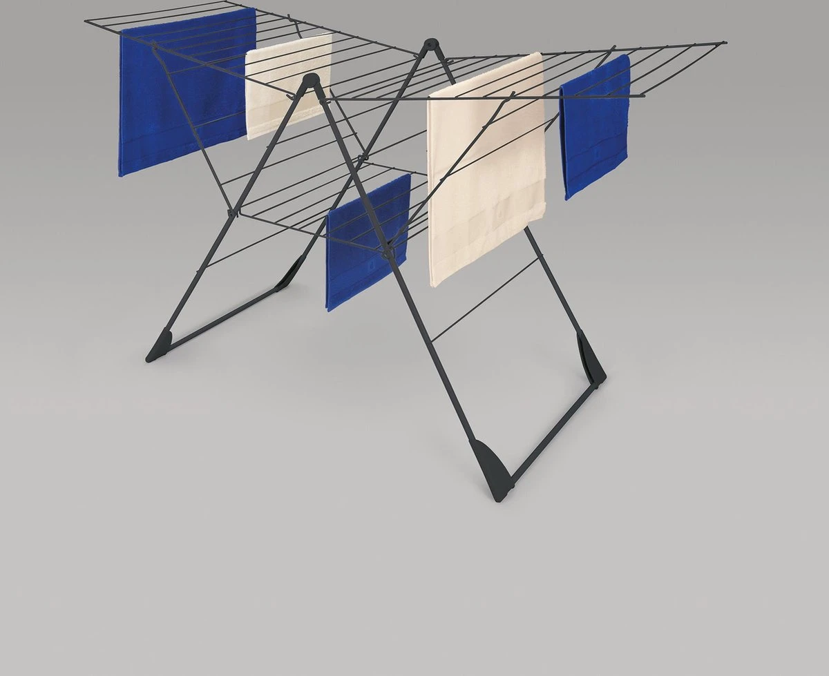 Tomado - Droogrek Vento - 30 Meter Drooglengte - Zwart - 5 Jaar Garantie - Vleugels In Hoogte Verstelbaar 5 Tomado - Droogrek Vento - 30 Meter Drooglengte - Zwart - 5 Jaar Garantie - Vleugels In Hoogte Verstelbaar - Afbeelding 5