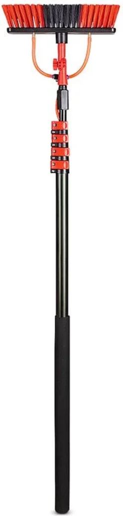 Telescoopsteel Met Borstel 6 Delige Set – Telescoop Met Borstel - Telescoopsteel Ramenwassen – Uitschuifbaar Tot 4,6 Meter - Met Zeepdispenser -Schoonmaakmiddelen 287x1200