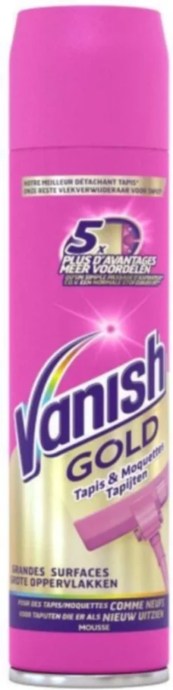 Vanish Gold Mousse Voor Tapijt Vlekkenverwijderaar - 600 Ml -Schoonmaakmiddelen 302x1200