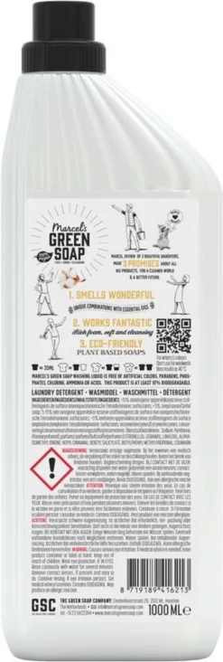 Marcel's Green Soap Wasmiddel Vanille & Katoen - 6 X 1 Liter -Schoonmaakmiddelen 405x1200