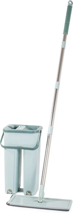 Handy Mop - Dweilsysteem - Vloerwisser - Emmer Met Wringer - Vlakke Dweil Met Een Emmer Met Een Tweekamerpers, Dweil, Emmer, Handy Mop - Dweilsysteem - Vloerwisser - Emmer Met Wringer - -Schoonmaakmiddelen 411x1200 1