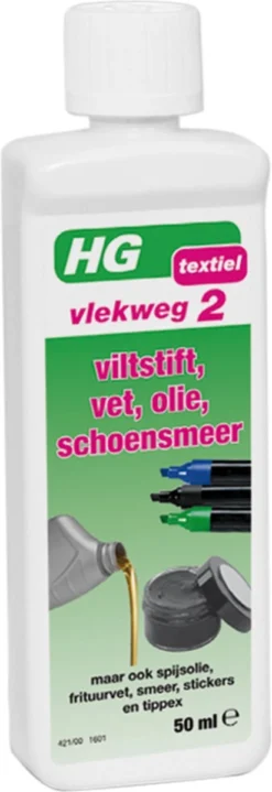 HG Vlekweg 2 - 50ml - Voor O.a. Vlekken Van Viltstift, Vet, Olie & Schoensmeer 11 HG Vlekweg 2 - 50ml - Voor O.a. Vlekken Van Viltstift, Vet, Olie & Schoensmeer -Schoonmaakmiddelen 412x1200 3