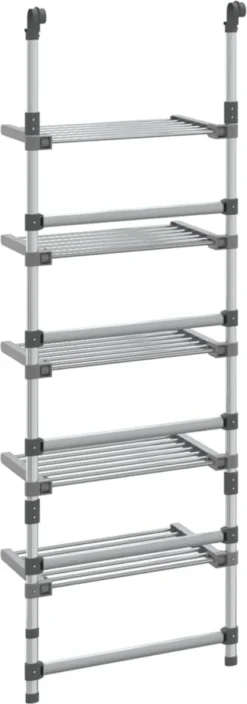 VidaXL Droogrek 5-laags Hangend Aluminium -Schoonmaakmiddelen 421x1200 3
