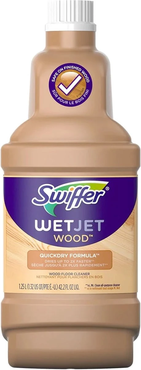 Swiffer WetJet Wood - Voordeelverpakking 2 X 1,25 L - Reinigingsmiddel 1 Swiffer WetJet Wood - Voordeelverpakking 2 X 1,25 L - Reinigingsmiddel