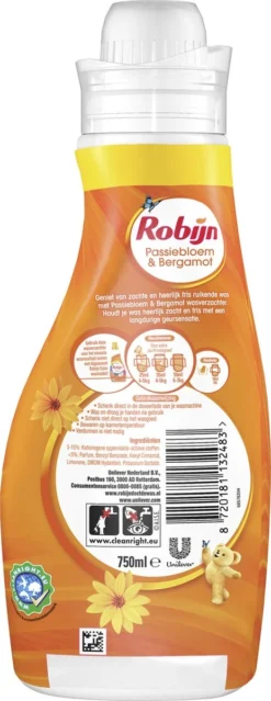 Robijn Classics Passiebloem & Bergamot Wasverzachter - 4 X 30 Wasbeurten - Voordeelverpakking -Schoonmaakmiddelen 464x1200 15