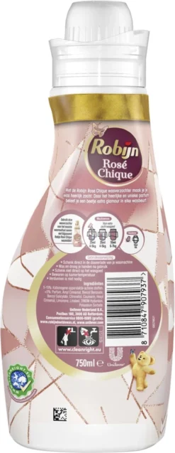 Robijn Collections Rosé Chique Wasverzachter - 4 X 750 Ml - Voordeelverpakking -Schoonmaakmiddelen 465x1200 2