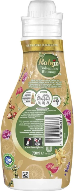 Robijn Collections Bohemian Blossom Wasverzachter - 8 X 30 Wasbeurten - Voordeelverpakking -Schoonmaakmiddelen 468x1200 1