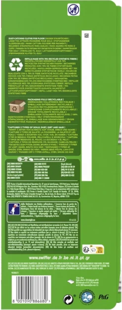 Swiffer Vloerreiniger - Droge Vloerdoekjes - Navullingen - Vangt En Houdt Stof Vast - Voordeelverpakking 3 X 68 Stuks -Schoonmaakmiddelen 475x1200 1