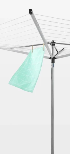 Brabantia Topspinner Droogmolen Met Bodemhuls - 40 M - Metallic Grey -Schoonmaakmiddelen 547x1200 1