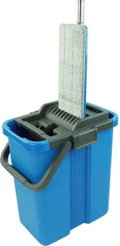 Handy Mop - Dweilsysteem - Vloerwisser - Emmer Met Wringer - Blauw -Schoonmaakmiddelen 584x1200