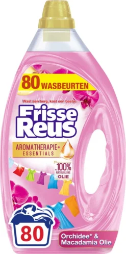 Frisse Reus Orchidee Macadamia Gel Wasmiddel - Vloeibaar - 80 Wasbeurten - Voordeelverpakking