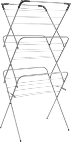 Tomado Metaltex - Concerto Droogrek - 14 Meter - Zilver - Met Haakjes Voor Kledinghangers