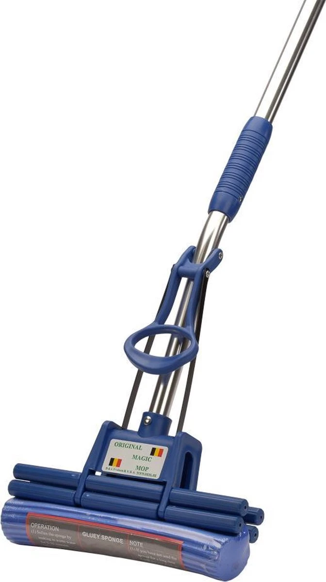 Magic Mop Original Dweilsysteem - 26cm - Blauw 1 Magic Mop Original Dweilsysteem - 26cm - Blauw