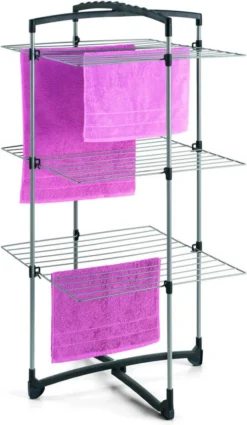 Tomado Metaltex - Fortino 3 Droogrek - 25 Meter Drooglengte - Ook Voor Kledinghangers - Half Geopend Te Gebruiken -Schoonmaakmiddelen 697x1200 1