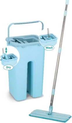 Alpina Platte Mop Met Emmer - Incl. 2 Microvezeldoeken - Voor Harde Vloeren - 360° Draaibaar 23 Alpina Platte Mop Met Emmer - Incl. 2 Microvezeldoeken - Voor Harde Vloeren - 360° Draaibaar -Schoonmaakmiddelen 706x1200 1