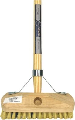Synx Tools Luiwagen Fiber 22cm - Schrobber - Vloerschrobber - Schoonmaakbezem - Schrobborstels - Incl. Steel 150 Cm -Schoonmaakmiddelen 748x1200