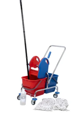 MAUS Dweil Set Professional 2x20liter - Compleet Dweilsysteem - Dubbele Mopwagen Set - Professioneel Dweilen -Schoonmaakmiddelen 765x1200