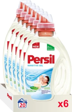 Persil® Persil Sensitive Gel - Vloeibaar Wasmiddel - Baby En Gevoelige Huid - Voordeelverpakking - 6 X 20 Wasbeurten -Schoonmaakmiddelen 775x1200