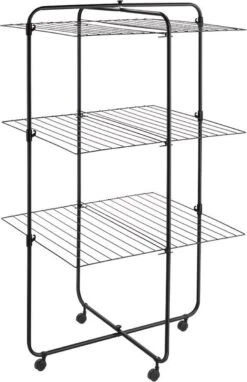 Tomado Metaltex - Droogtoren Dijon 33 - 3 Etages - Onyx Mat Zwart