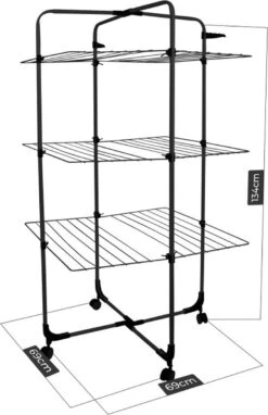 Niceey Droogtoren - 30m Drooglengte - Op Wieltjes - Wasrek - Droogrek Inklapbaar - Voor Alle Soorten Ruimtes - Verstelbaar - Zwart 9 Niceey Droogtoren - 30m Drooglengte - Op Wieltjes - Wasrek - Droogrek Inklapbaar - Voor Alle Soorten Ruimtes - Verstelbaar - Zwart -Schoonmaakmiddelen 776x1200 2