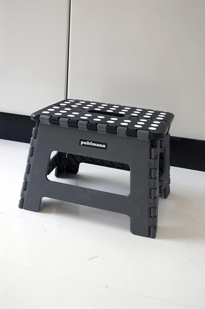 PUHLMANN - Inklapbare Kruk, JAMES, Plastic, Grijs, 22 Cm Hoog, Max 100 Kilo 6 PUHLMANN - Inklapbare Kruk, JAMES, Plastic, Grijs, 22 Cm Hoog, Max 100 Kilo - Afbeelding 6
