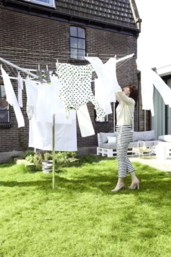 Brabantia Topspinner Droogmolen Met Grondanker - 40 M - Metallic Grey -Schoonmaakmiddelen 799x1200 61