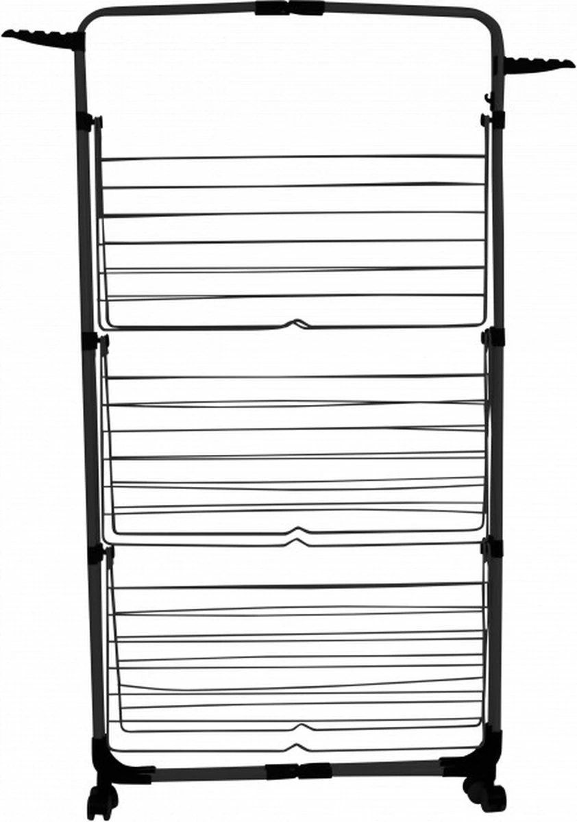 Niceey Droogtoren - 30m Drooglengte - Op Wieltjes - Wasrek - Droogrek Inklapbaar - Voor Alle Soorten Ruimtes - Verstelbaar - Zwart 5 Niceey Droogtoren - 30m Drooglengte - Op Wieltjes - Wasrek - Droogrek Inklapbaar - Voor Alle Soorten Ruimtes - Verstelbaar - Zwart - Afbeelding 5