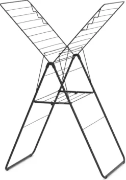 Brabantia HangOn Droogrek Inklapbaar - 20 Meter - Matt Black -Schoonmaakmiddelen 842x1200