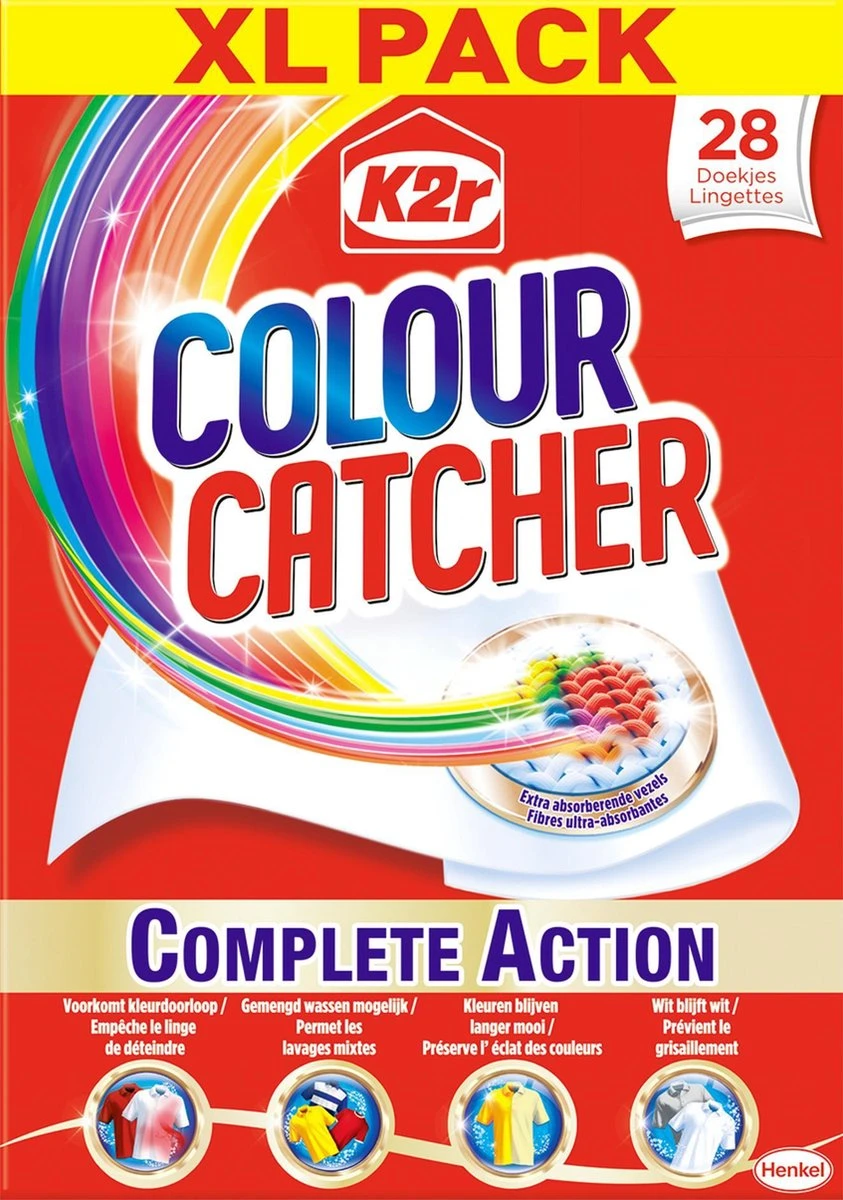 K2r Colour Catcher - Anti Kleurdoorloopdoekjes - Kleurbeschermer - 28 Stuks 1 K2r Colour Catcher - Anti Kleurdoorloopdoekjes - Kleurbeschermer - 28 Stuks