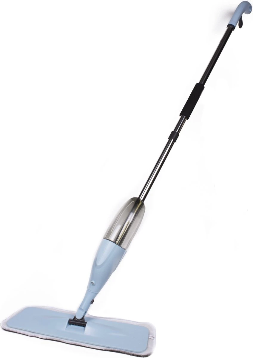 2Clean Vloermop Met Spray - Microvezel Doek - Blauw/Wit 1 2Clean Vloermop Met Spray - Microvezel Doek - Blauw/Wit