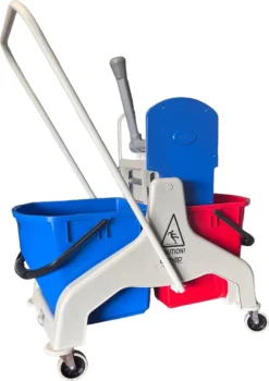 Mopwagen | 2 Emmers 18Liter| Kunststof| Inclusief Wringpers -Schoonmaakmiddelen 848x1200 2