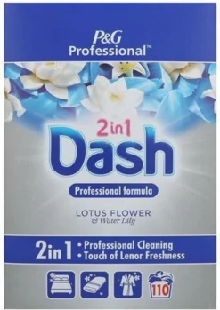 Dash 2 In 1 Lotusbloem En Lelie Waspoeder - XL Pack - 110 Wasbeurten -Schoonmaakmiddelen 849x1200