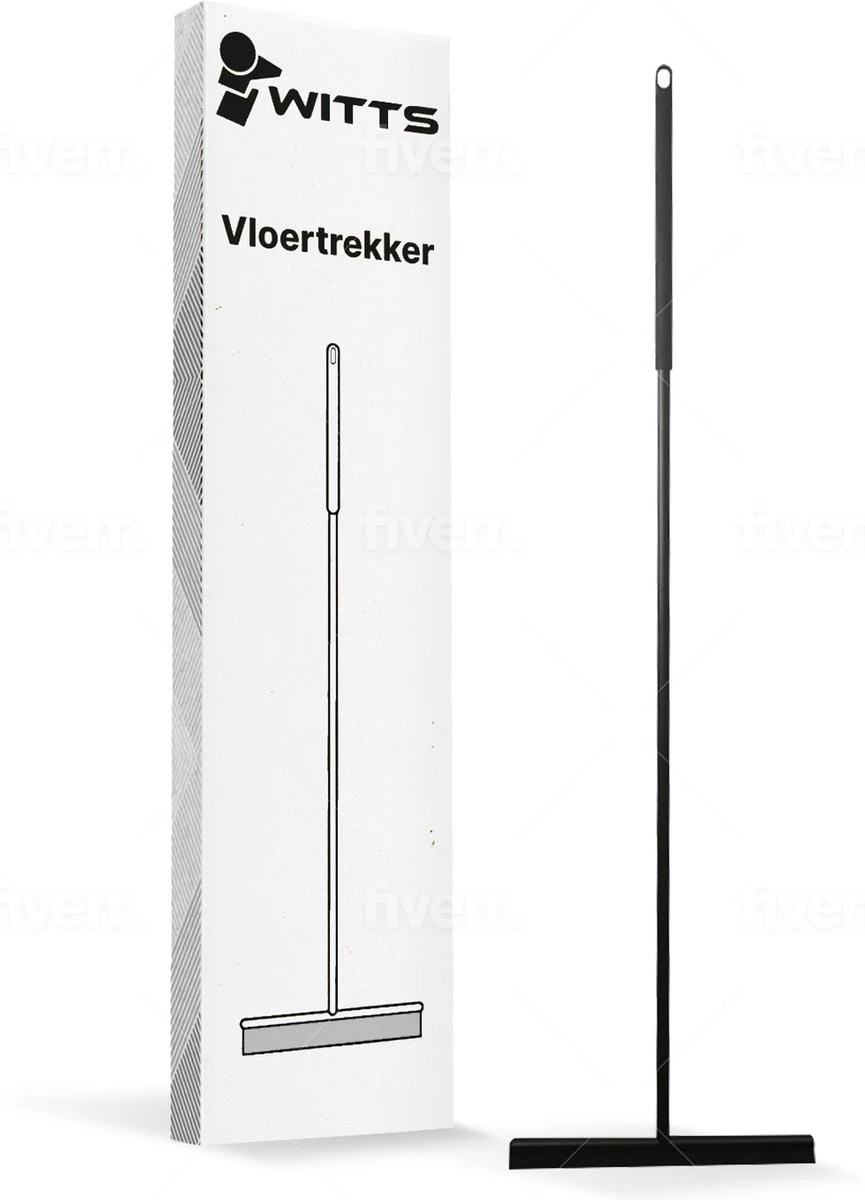 WITTS Luxe Vloerwisser - RVS - Vloertrekker - Vloertrekker Met Steel - Vloerwisser Badkamer 1 WITTS Luxe Vloerwisser - RVS - Vloertrekker - Vloertrekker Met Steel - Vloerwisser Badkamer