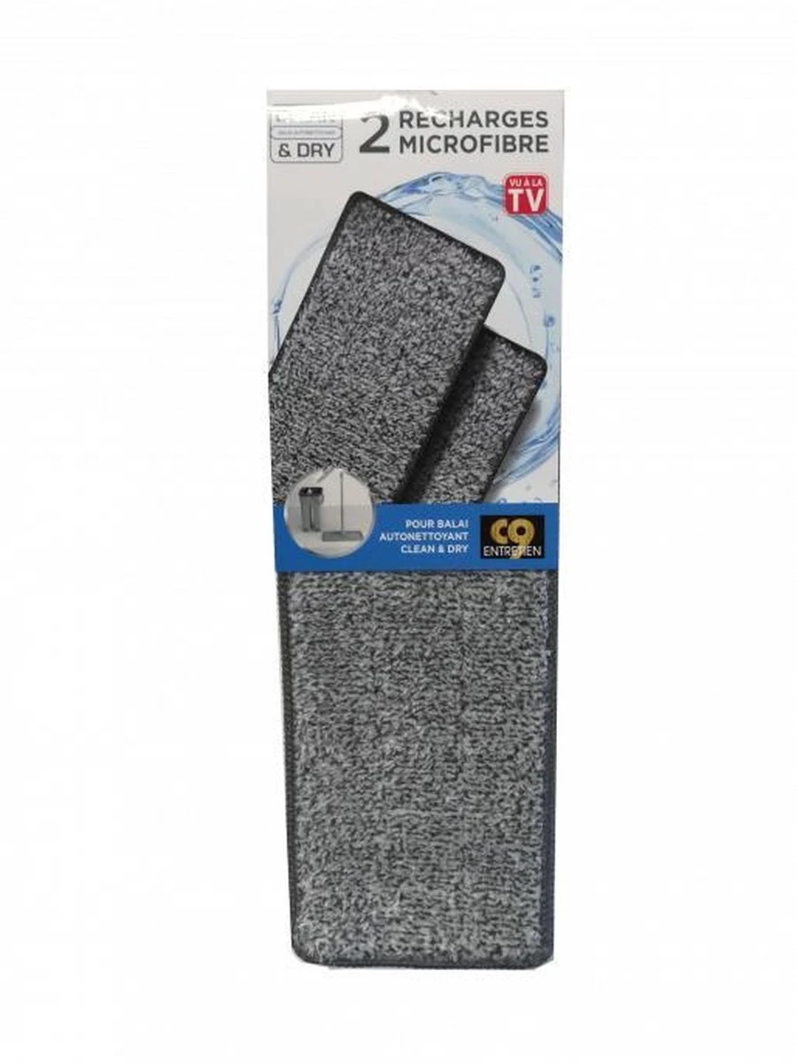 Clean And Dry Microvezel Pad Dweildoek Voor De Aqua Laser Easy Flat Mop - Set Van 2 Stuks - Superabsorberend - Machinewasbaar - 32.5 Cm X 10 Cm 1 Clean And Dry Microvezel Pad Dweildoek Voor De Aqua Laser Easy Flat Mop - Set Van 2 Stuks - Superabsorberend - Machinewasbaar - 32.5 Cm X 10 Cm