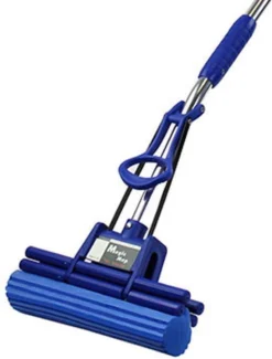 Magic Mop Vloerwisser - Dweilsysteem Zonder Wringen - Inclusief Telescoopsteel 150 Cm - Blauw -Schoonmaakmiddelen 912x1200